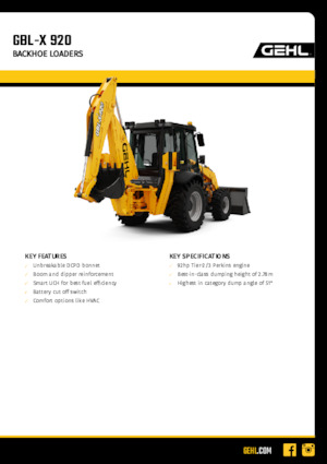 Buldoexcavatoare Gehl GBL-X 920 