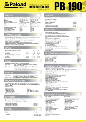 Buldoexcavatoare Palazzani PB 190