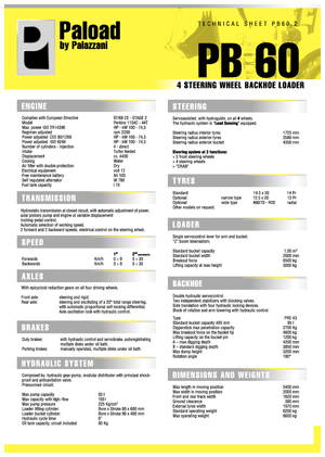 Buldoexcavatoare Palazzani PV 60.2