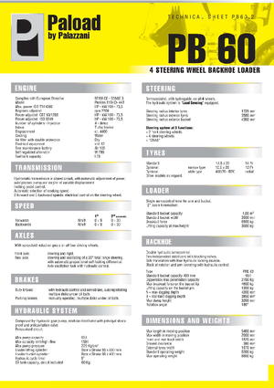 Buldoexcavatoare Palazzani PB 60