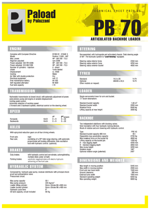 Buldoexcavatoare Palazzani PB 70.2