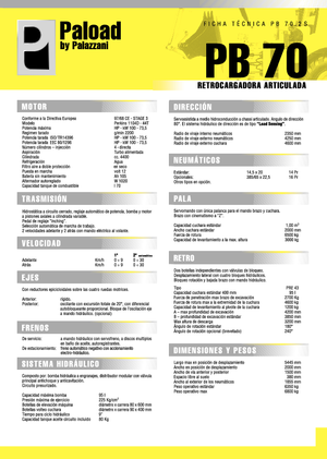 Buldoexcavatoare Palazzani PB 70