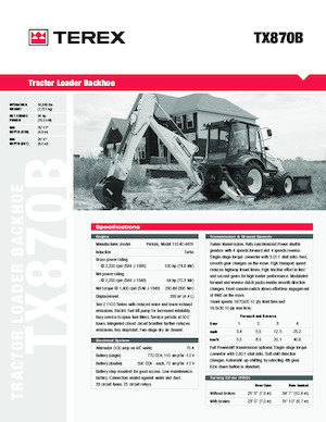 Buldoexcavatoare Terex TX870B