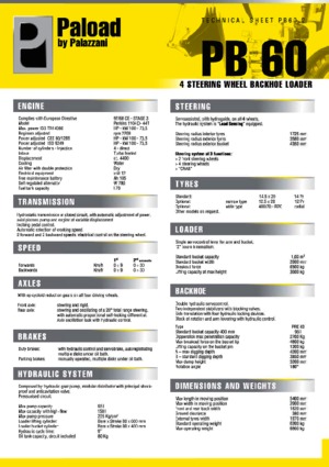 Buldoexcavatoare Palazzani PB 60
