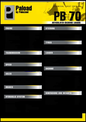 Buldoexcavatoare Palazzani PB 70