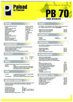 Buldoexcavatoare Palazzani PB 70