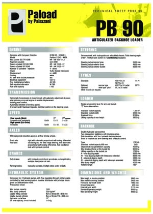 Buldoexcavatoare Palazzani PB 90