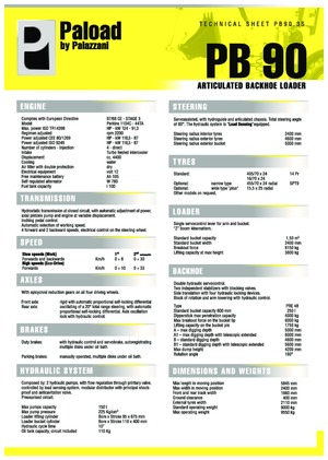 Buldoexcavatoare Palazzani PB 90