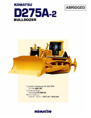 Buldozere pe șenile Komatsu D275A-2