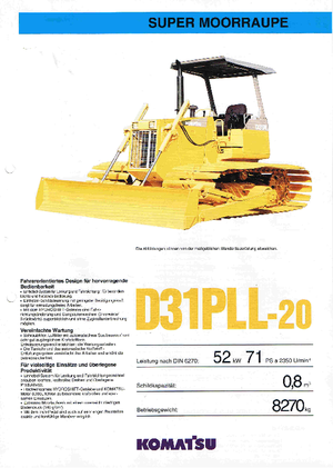 Buldozere pe șenile Komatsu D31PLL-20