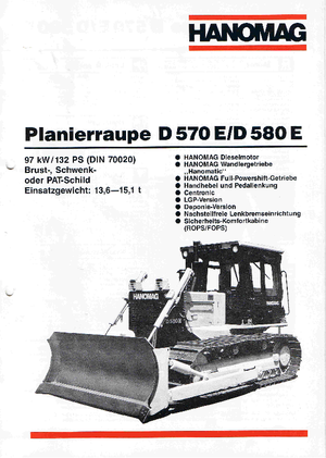 Buldozere pe șenile Hanomag D 570 E 7 R