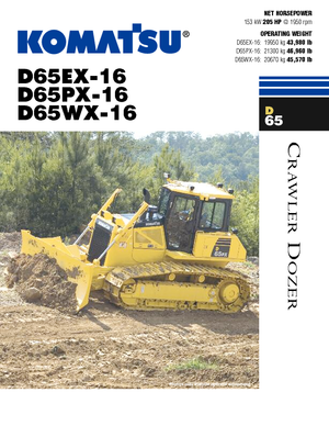 Buldozere pe șenile Komatsu D65EX-16