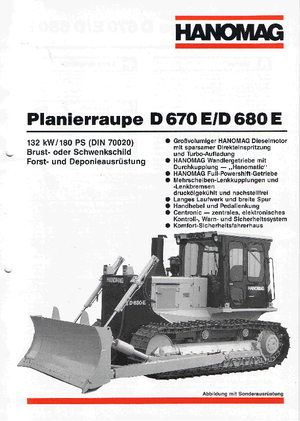Buldozere pe șenile Hanomag D 670 E