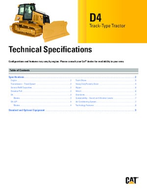 Buldozere pe șenile Caterpillar D4 XL