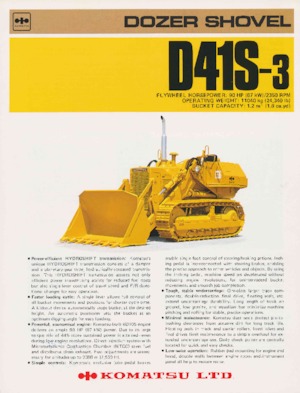 Buldozere pe șenile Komatsu D41S-3