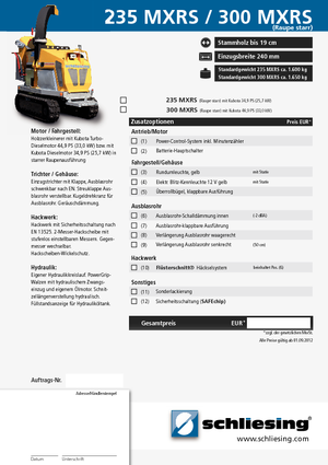 Tocătoare de lemn Schliesing 235 MXRS