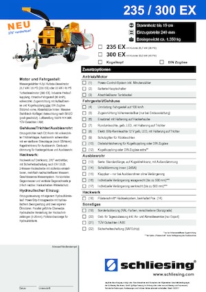 Tocătoare de lemn Schliesing 300 EX