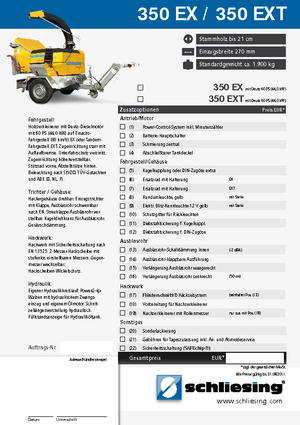 Tocătoare de lemn Schliesing 350 EX