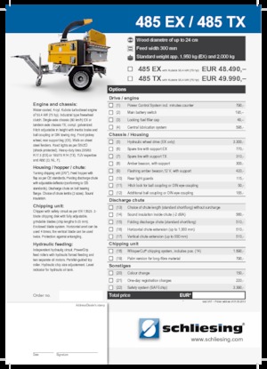 Tocătoare de lemn Schliesing 485 TX