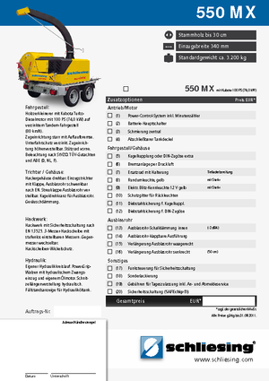 Tocătoare de lemn Schliesing 550 MX