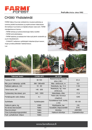 Tocătoare de lemn Farmi CH 380 HFC