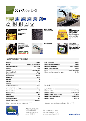 Tocătoare de lemn TS-Industrie Cobra 65 DRI