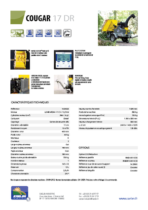 Tocătoare de lemn TS-Industrie Cougar 17 DR
