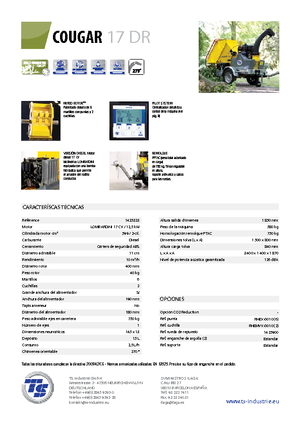 Tocătoare de lemn TS-Industrie Cougar 17 DR