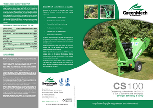 Tocătoare de lemn Green Mech CS 100-14 PS