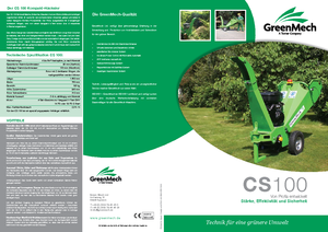 Tocătoare de lemn Green Mech CS 100-18 PS
