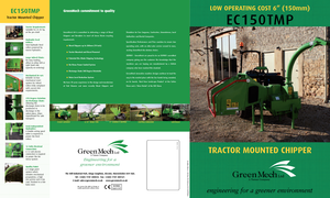 Tocătoare de lemn Green Mech ECO 150 TMP