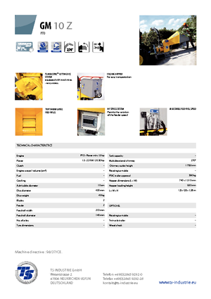 Tocătoare de lemn TS-Industrie GM 10 Z