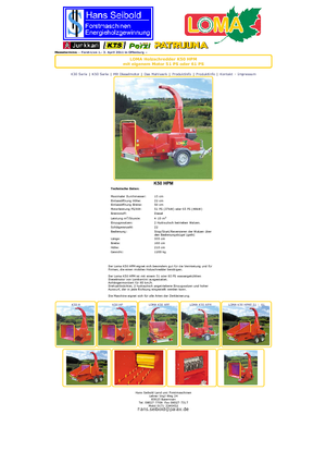 Tocătoare de lemn Loma K 50 HPM