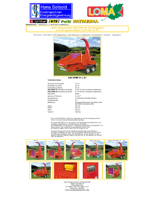 Tocătoare de lemn Loma K 50 HPMF 65