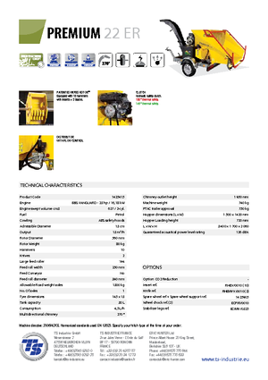 Tocătoare de lemn TS-Industrie Premium 22 ER