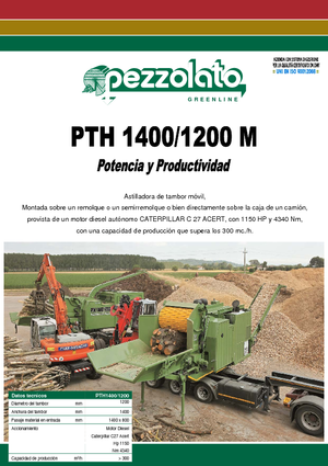 Tocătoare de lemn Pezzolato PTH 1400/1200