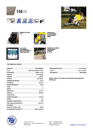 Tocătoare de lemn TS-Industrie TS 150 M