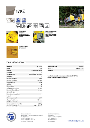 Tocătoare de lemn TS-Industrie TS 170 Z