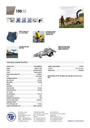 Tocătoare de lemn TS-Industrie TS 190 M