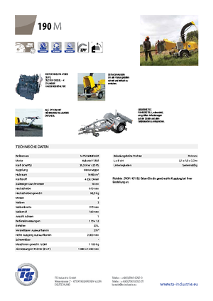 Tocătoare de lemn TS-Industrie TS 190 M