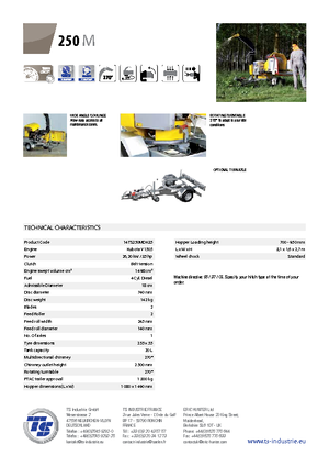 Tocătoare de lemn TS-Industrie TS 250 M