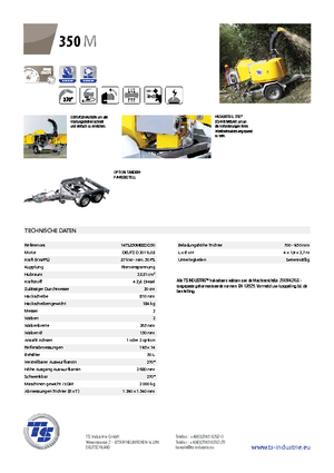 Tocătoare de lemn TS-Industrie TS 350 M