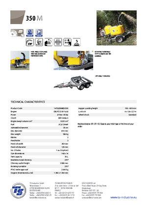 Tocătoare de lemn TS-Industrie TS 350 M