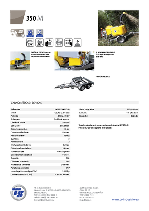 Tocătoare de lemn TS-Industrie TS 350 M