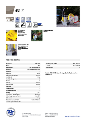 Tocătoare de lemn TS-Industrie TS 431 Z