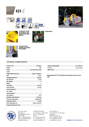 Tocătoare de lemn TS-Industrie TS 431 Z