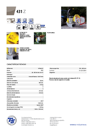 Tocătoare de lemn TS-Industrie TS 431 Z
