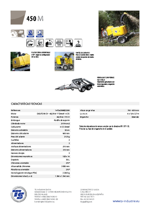 Tocătoare de lemn TS-Industrie TS 450 M