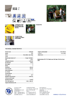 Tocătoare de lemn TS-Industrie TS 532 Z