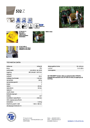 Tocătoare de lemn TS-Industrie TS 532 Z